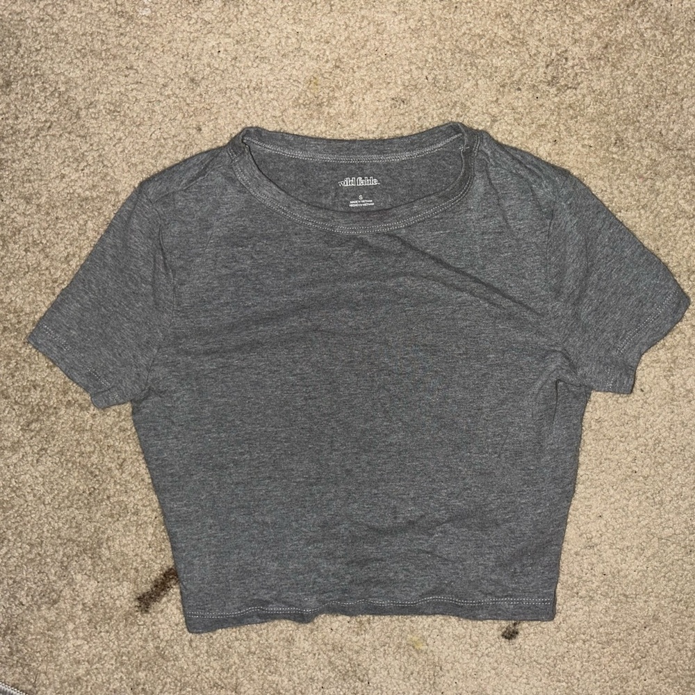 Wild Fable Gray Women's Crop Top